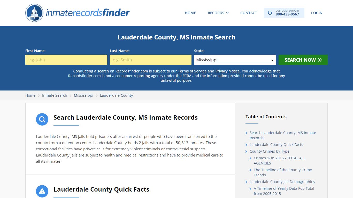 Lauderdale County, MS Inmate Lookup & Jail Records Online