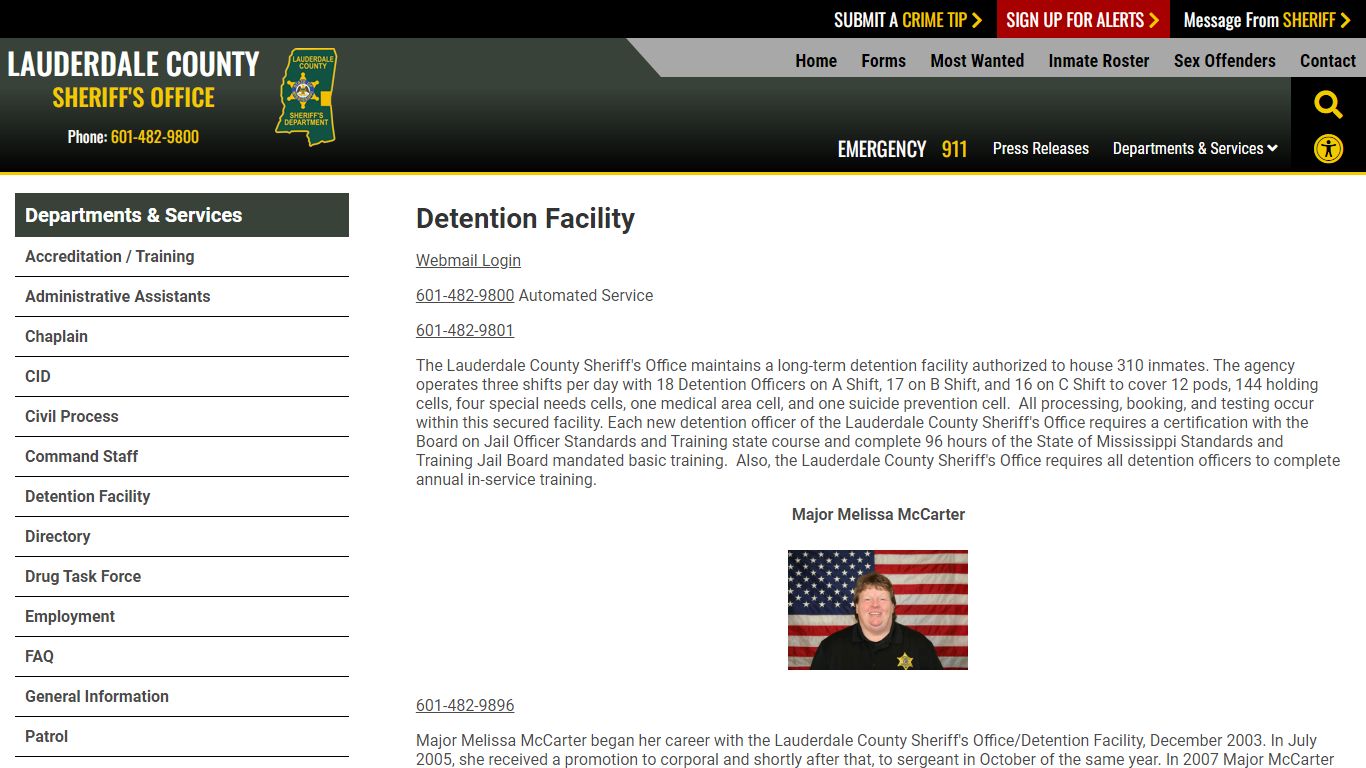 Detention Facility | Lauderdale County Sheriff